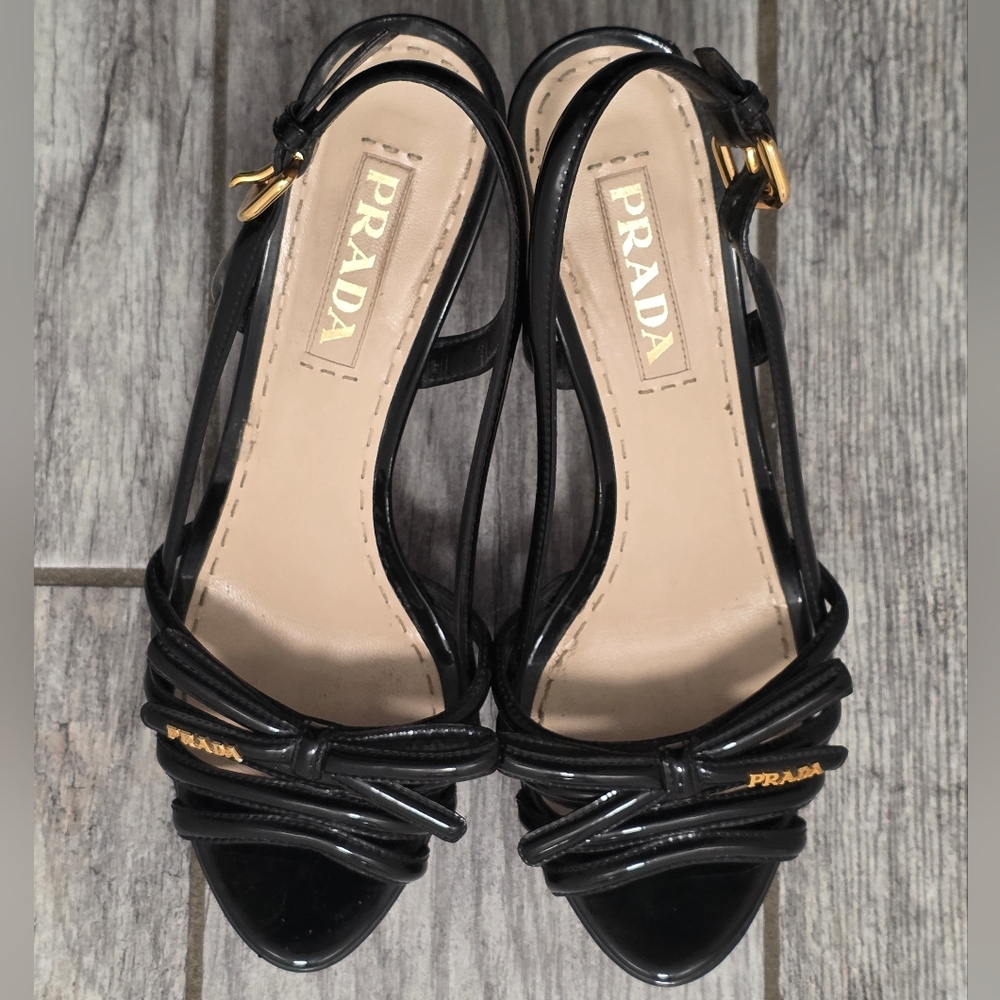 EUC Rare Prada Black Strappy Heels